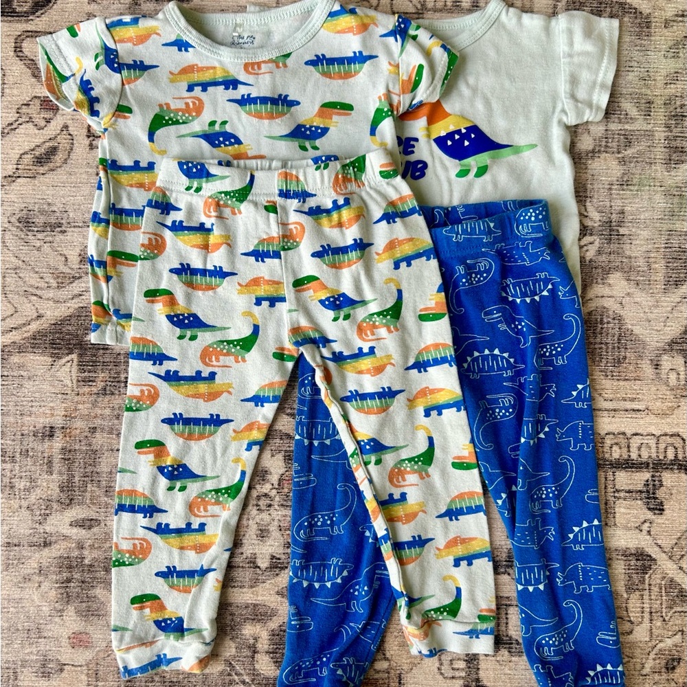 Pack of Two Toddler Dinosaur Pajamas (2T but fits like 12-18 Months)